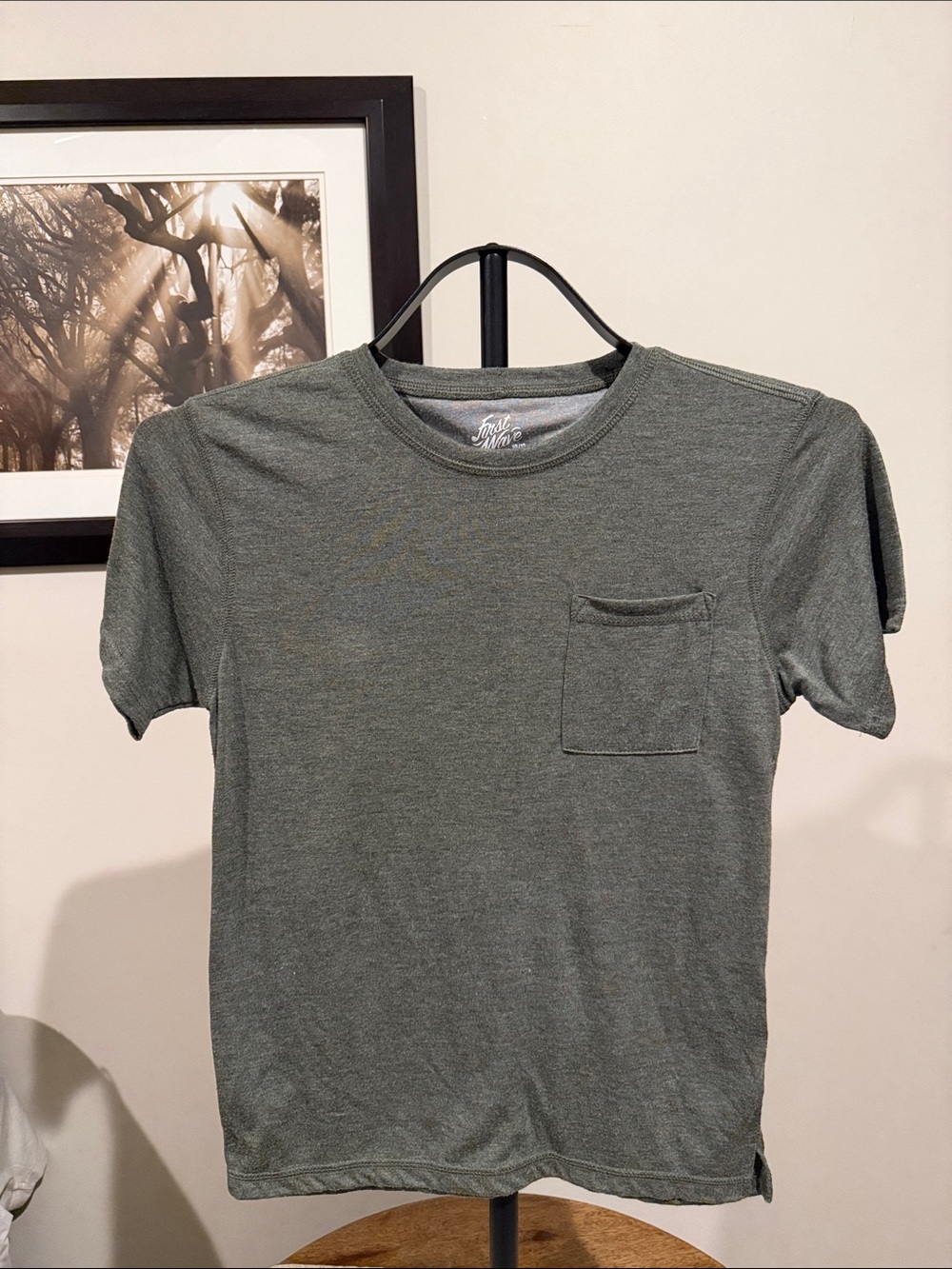 First Wave Brand Boys Short Sleeve Pocket Tee — Olive Green